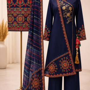 3pc Karma Original Navy Blue Large Punjabi Shawal