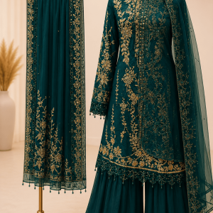 3 pc Aqua green Maria B inspired lux suit Large